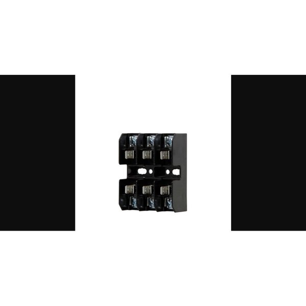 Eaton Bussmann Open Fuse Block, G UL Class, 3 Poles, 25 to 30A Amp Range, 480V AC/DC Volt Rating BG3033P